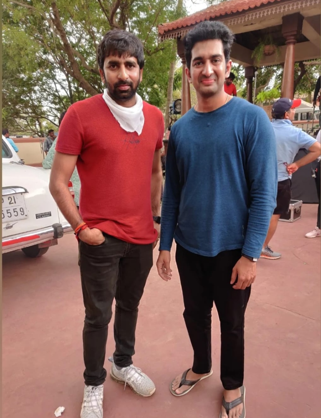 Rohit with director Gopichand Malineni on set