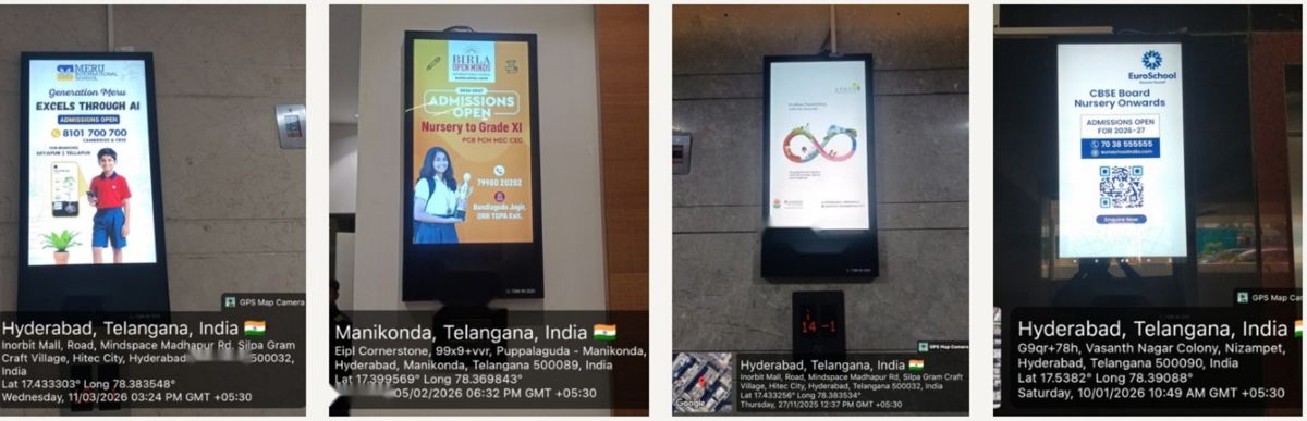 Education campaigns on apartment lobby screens