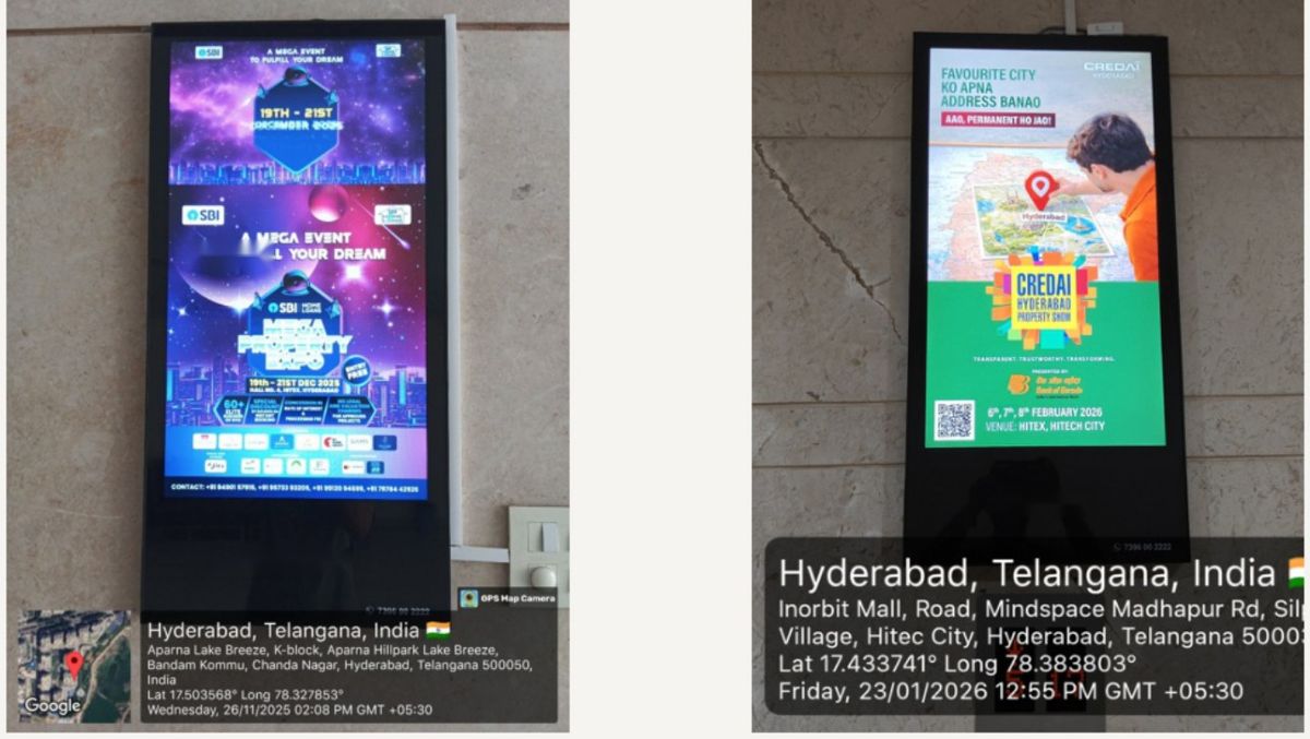 Expo campaigns on apartment lobby screens