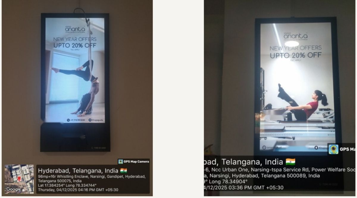 Wellness campaigns on apartment lobby screens