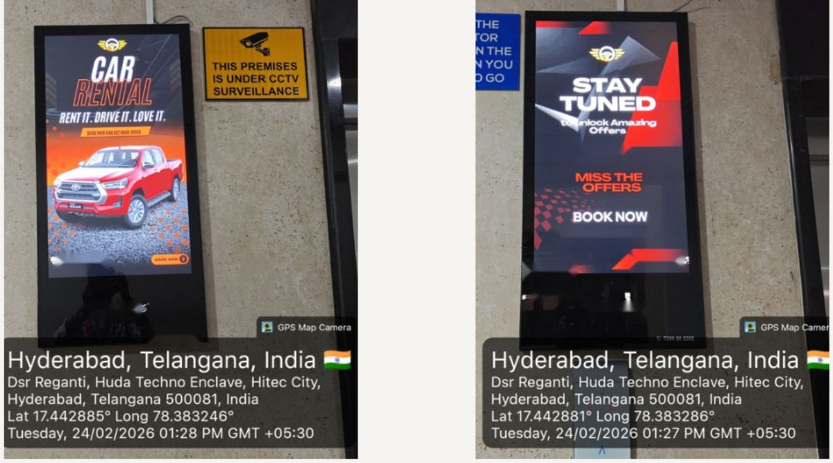 Service provider campaigns on apartment lobby screens